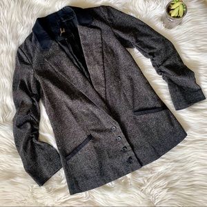 Jack by BB Dakota Scrunch Sleeve Tweed Blazer Coat